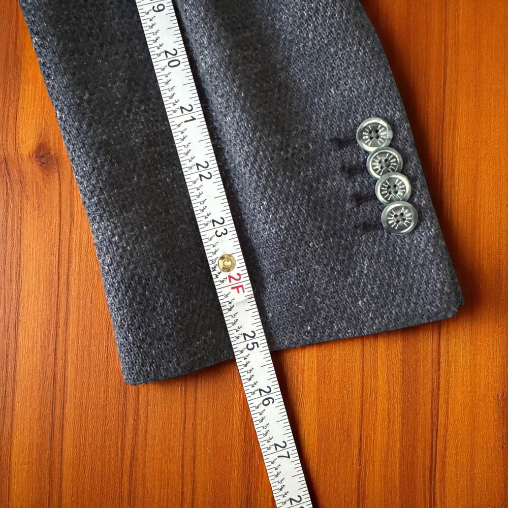 $1650 - Fedeli Damon Linen Jacquard Summer Blazer/Jacket - Navy Blue - 40 / 50 R - Picture 13 of 16